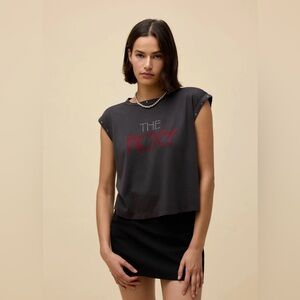 NWT The Roxy Black and Red Graphic Short Sleeve Muscle Tee